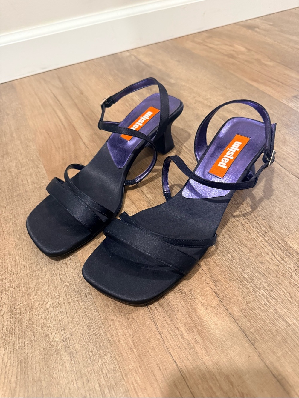Unlisted Y2K Black Strappy Block Heel Sandals